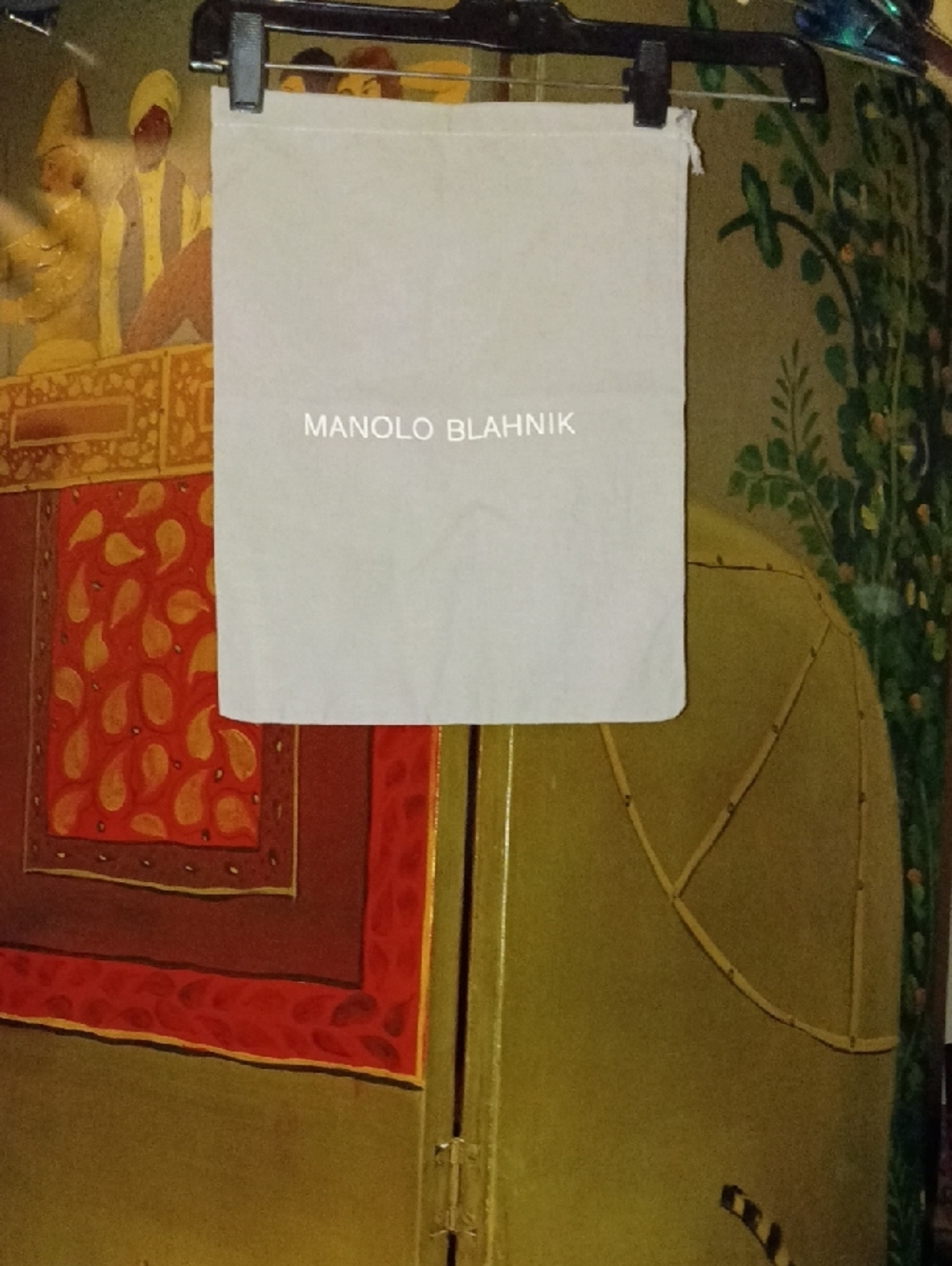 Manolo Blahnik Gray Drawstring Dust Bag